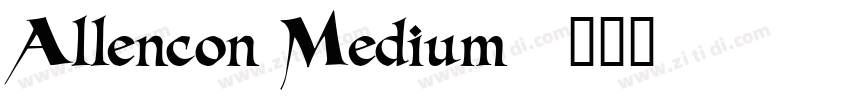 Allencon Medium字体转换 Allencon Medium字体转换